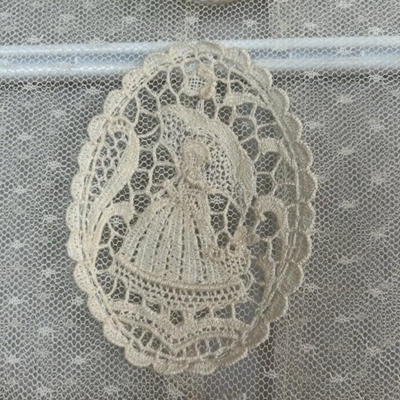 Vintage 1970’s Toutay Bar cream lace dress size XS 36 - Picture 4 of 16